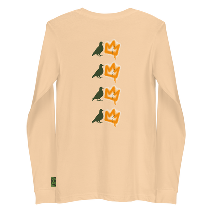 Fly Era Long Sleeve Tee — Olive Logo (Sand)