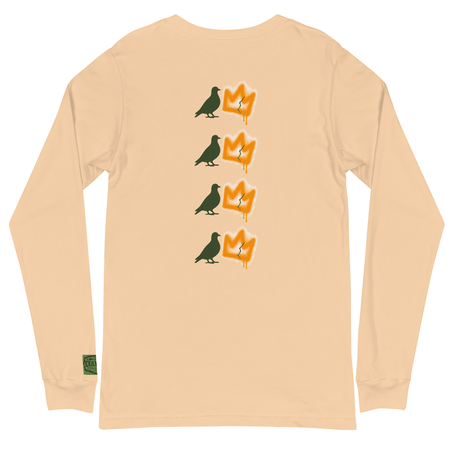 Fly Era Long Sleeve Tee — Olive Logo (Sand)
