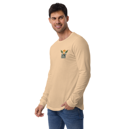 Fly Era Long Sleeve Tee — Olive Logo (Sand)