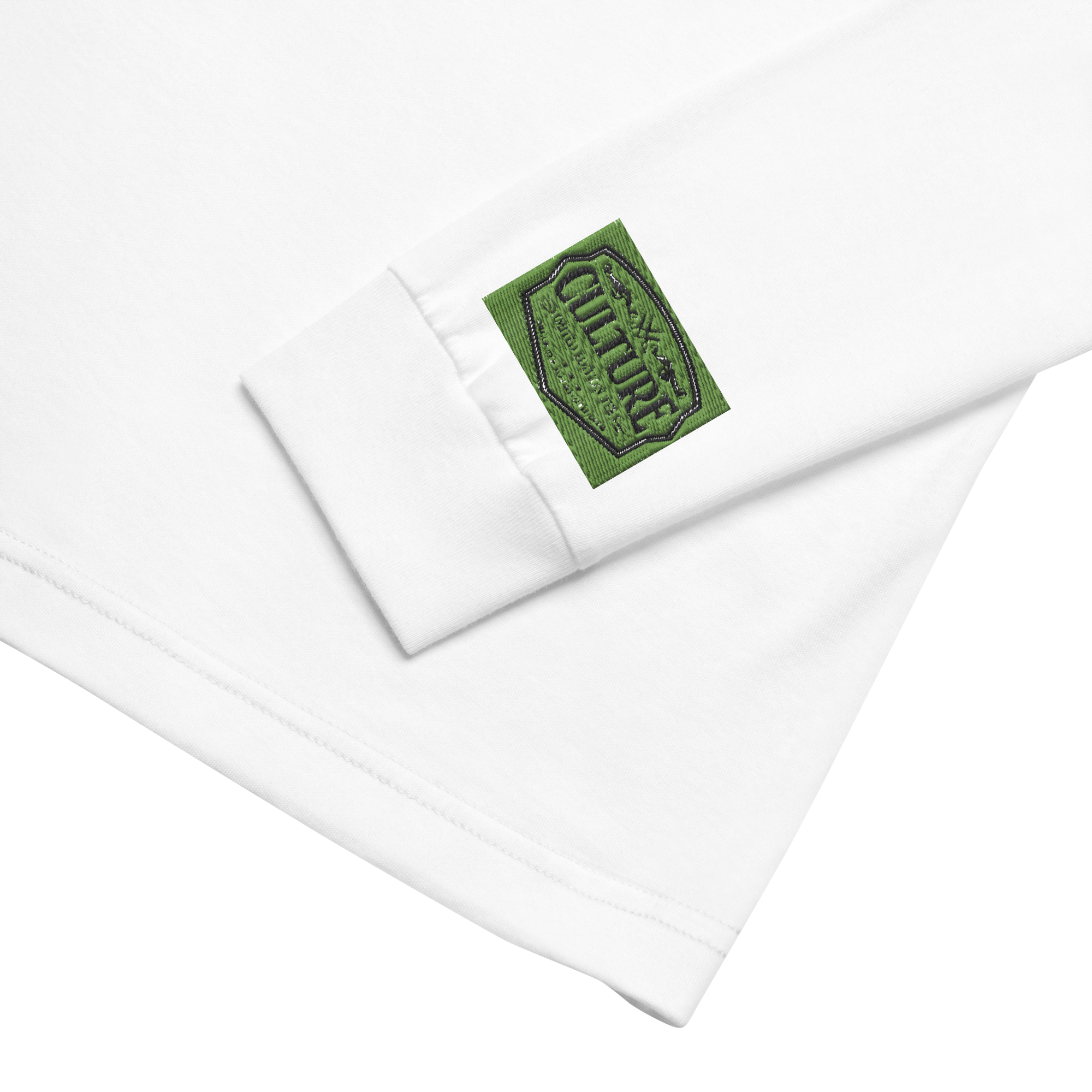 Fly Era Long Sleeve Tee — Olive Logo (White) - Culture Limited Edition Tees
