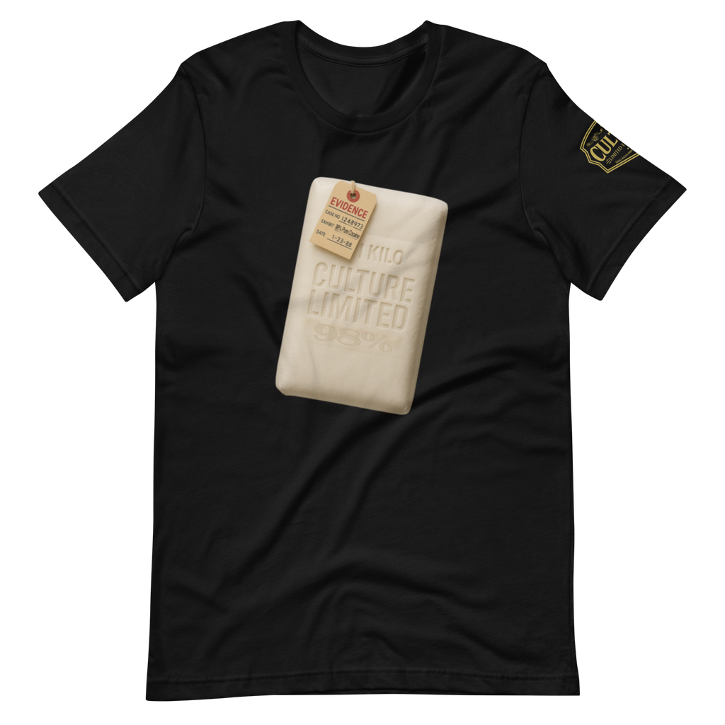 Culture Limited “1 Kilo Cocaine Brick” Graphic Tee – Authentic Design - Culture Limited Edition Tees