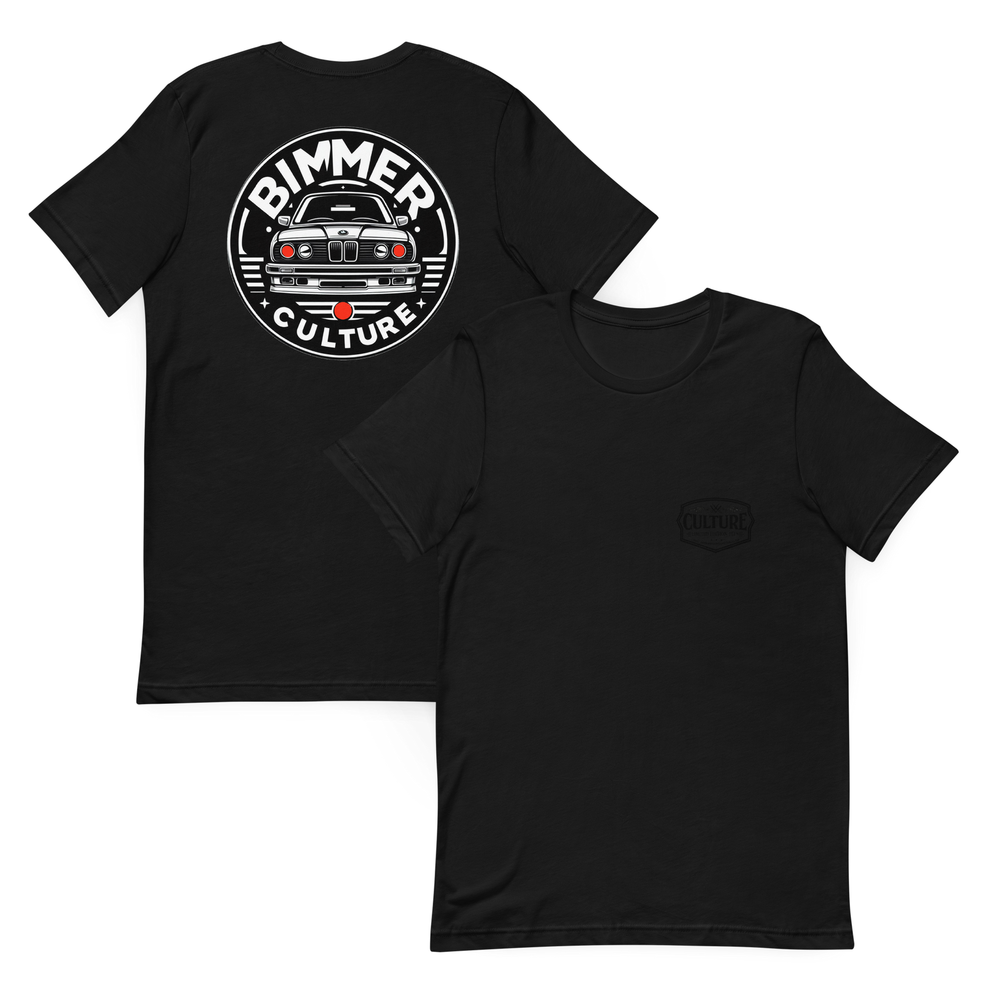 Bimmer Culture E30 Tee – Back Print with Front Logo Hit - Culture Limited Edition Tees