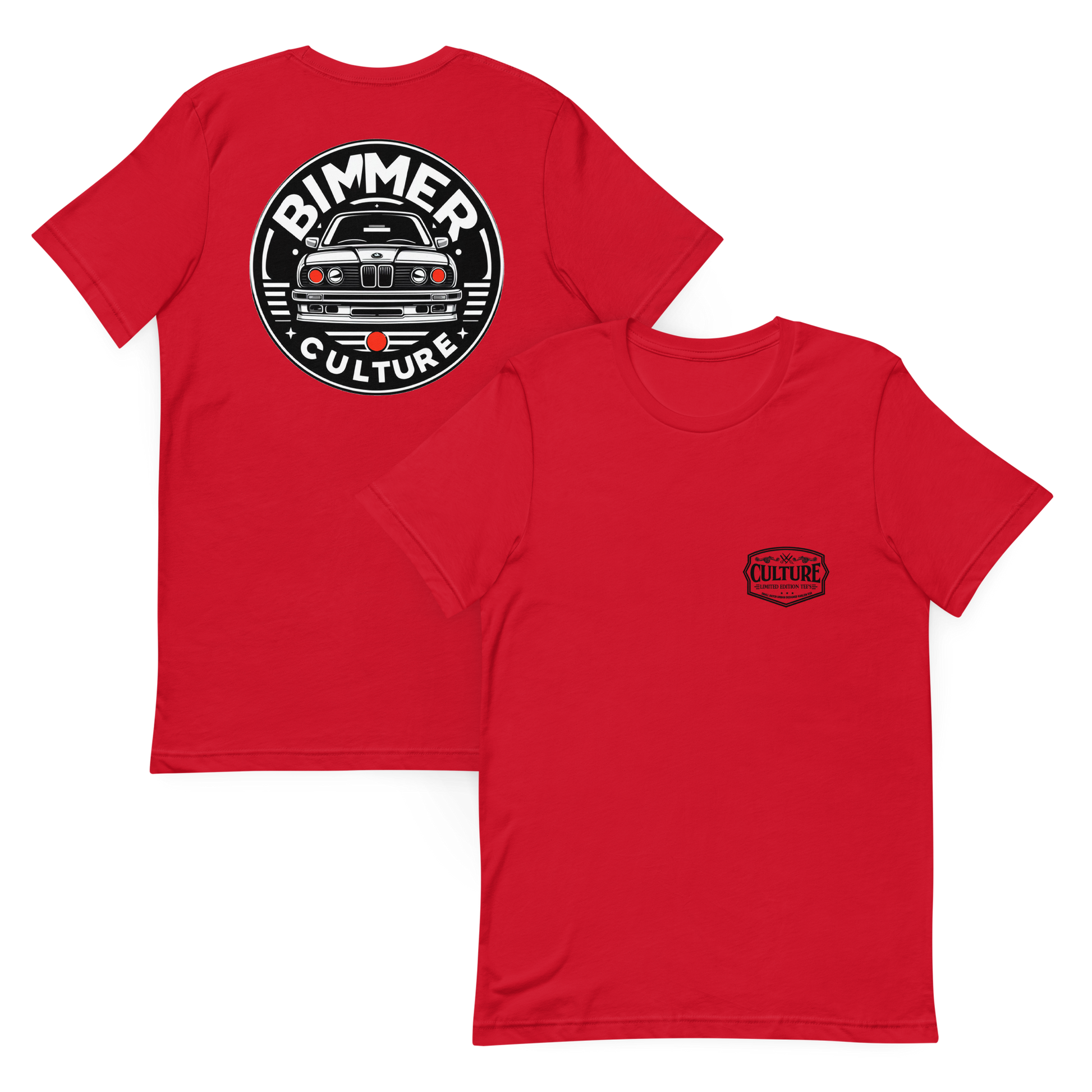 Bimmer Culture E30 Tee – Back Print with Front Logo Hit - Culture Limited Edition Tees