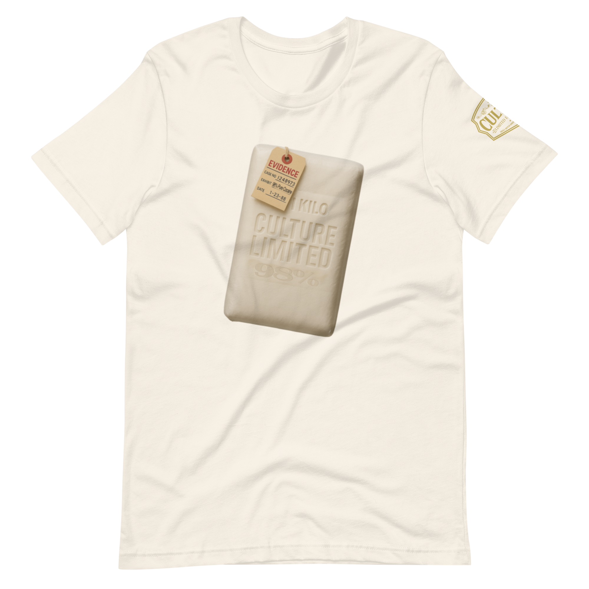 Culture Limited “1 Kilo Cocaine Brick” Graphic Tee – Authentic Design - Culture Limited Edition Tees