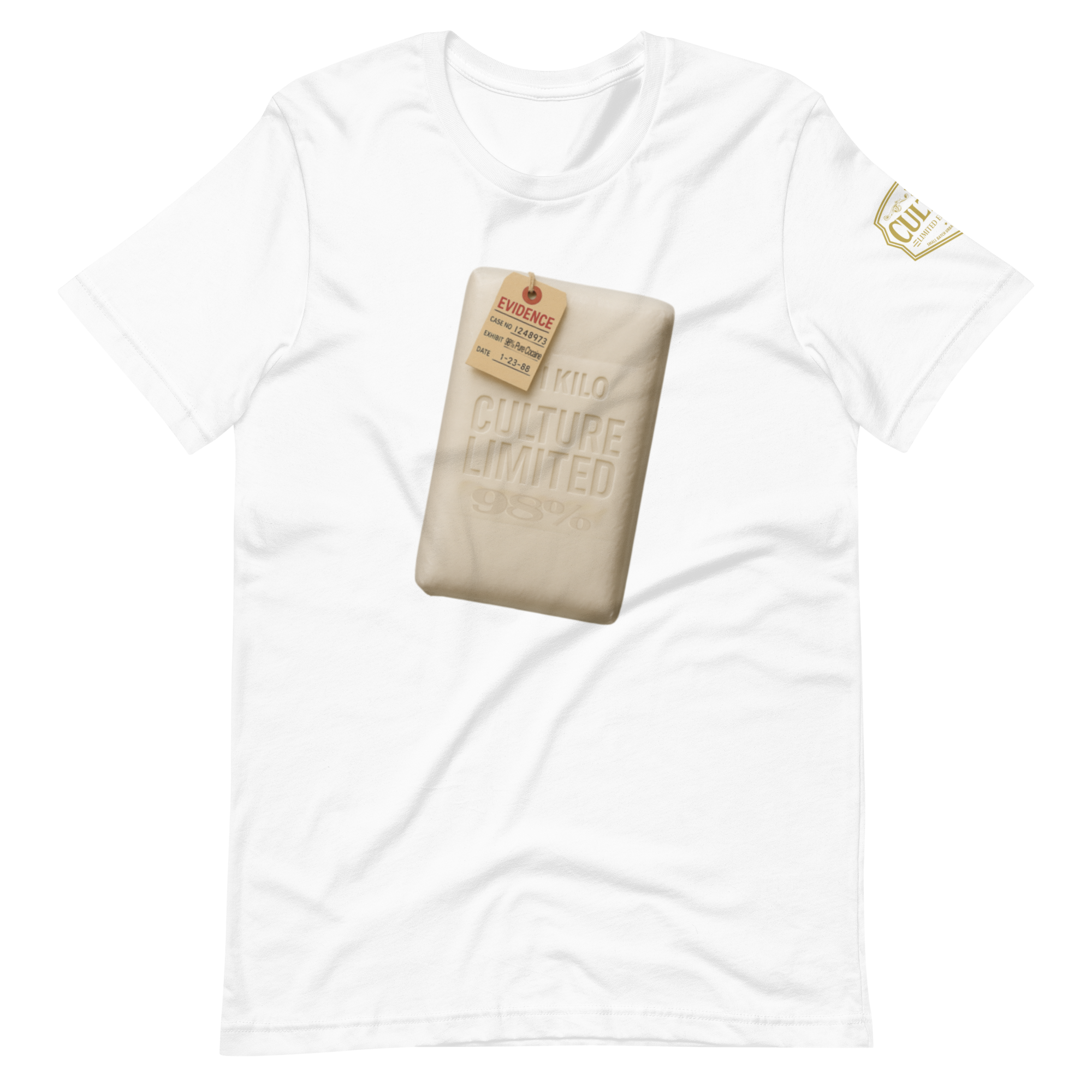 Culture Limited “1 Kilo Cocaine Brick” Graphic Tee – Authentic Design - Culture Limited Edition Tees