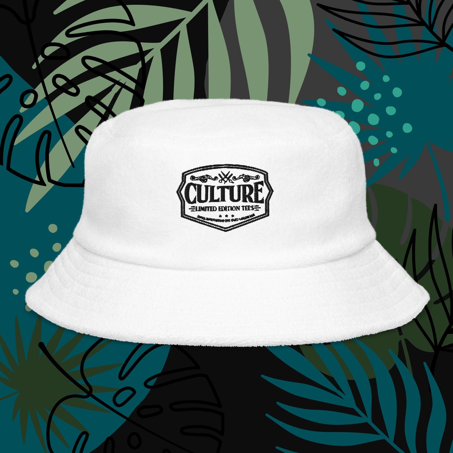 Culture Logo Unstructured terry cloth bucket hat - Culture Limited Edition Tees