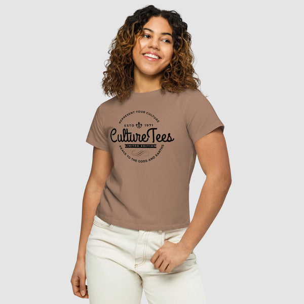 Women’s high-waisted t-shirt - Culture Limited Edition Tees