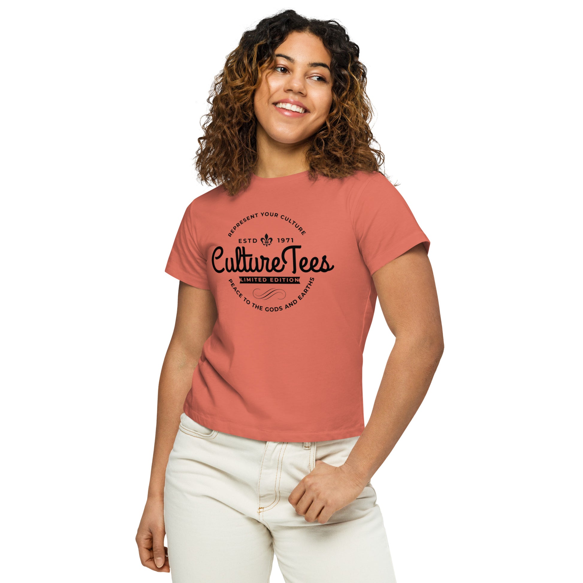 Women’s high-waisted t-shirt - Culture Limited Edition Tees